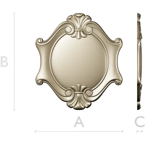 Rococo Shell Cartouche STL for CNC