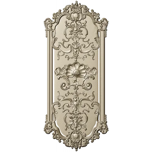 Imperial Rocaille Panel - STL 3D Model for CNC Carving