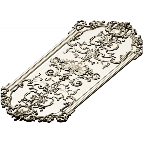 Imperial Rocaille Panel - STL 3D Model for CNC Carving