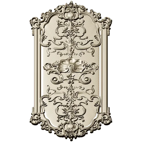 Imperial Rocaille Panel - STL 3D Model for CNC Carving