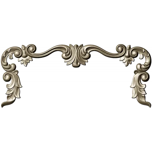 Baroque Acanthus Decorative Trim - STL 3D model for CNC