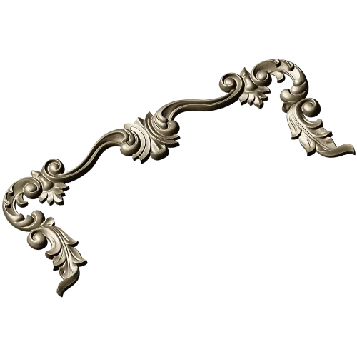 Baroque Acanthus Decorative Trim - STL 3D model for CNC