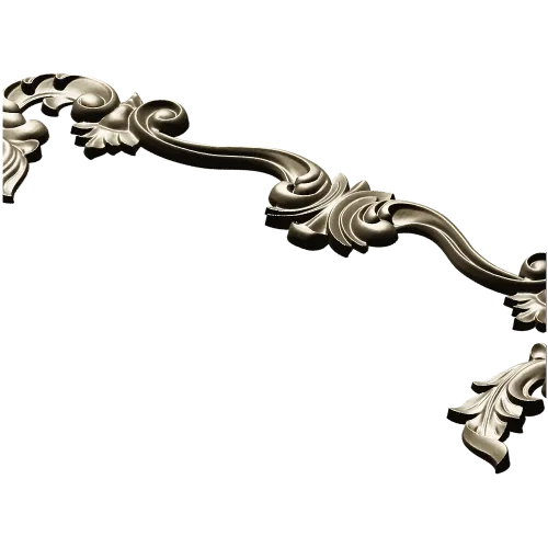 Baroque Acanthus Decorative Trim - STL 3D model for CNC