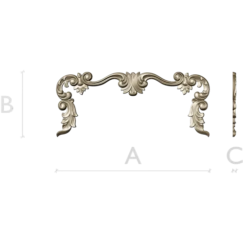 Baroque Acanthus Decorative Trim - STL 3D model for CNC