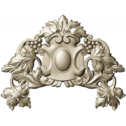 Vineleaf Cartouche STL for CNC Milling