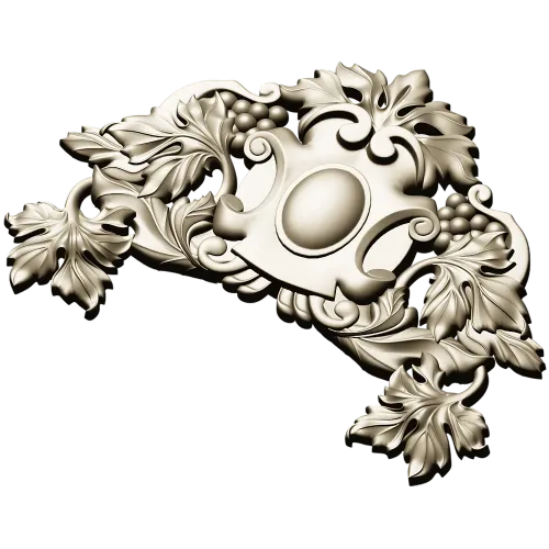 Vineleaf Cartouche STL for CNC Milling