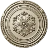 Round Floral Rosette STL - Decorative CNC Medallion