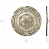 Round Floral Rosette STL - Decorative CNC Medallion
