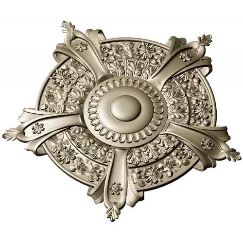 Auric Fleur Rosette - STL 3D model for CNC milling