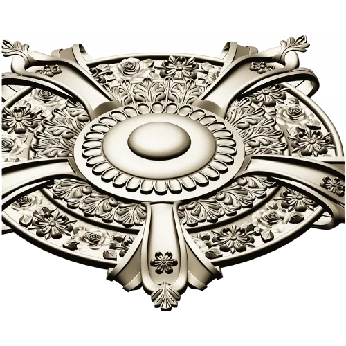 Auric Fleur Rosette - STL 3D model for CNC milling