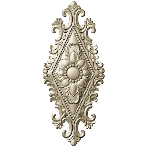 Fleuron Diamond Cartouche - STL 3D Model for CNC