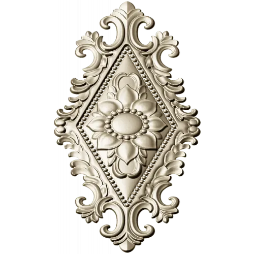 Fleuron Diamond Cartouche - STL 3D Model for CNC