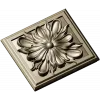 Square Floral Rosette STL for CNC