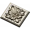 Square Floral Rosette STL for CNC