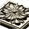 Square Floral Rosette STL for CNC