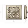 Square Floral Rosette STL for CNC