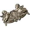Baroque Cherub Cartouche STL for CNC carving
