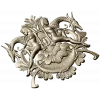 Картуш с нимфами и рогатыми зверями - 3D модель STL для ЧПУ