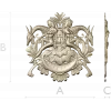 Картуш с нимфами и рогатыми зверями - 3D модель STL для ЧПУ