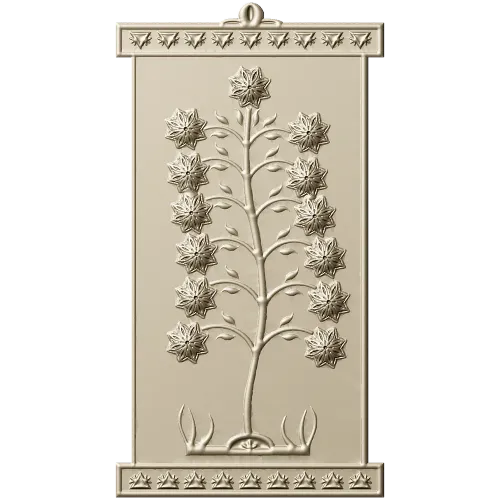 Decorative Tree Panel - STL 3D model for CNC carving