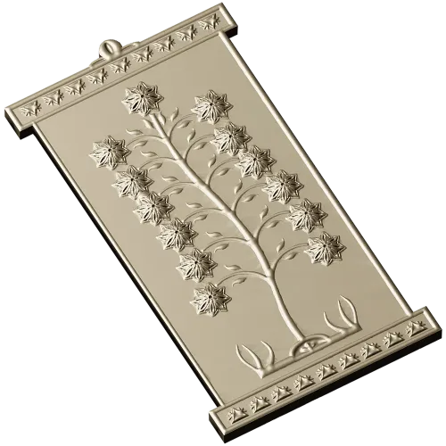Decorative Tree Panel - STL 3D model for CNC carving