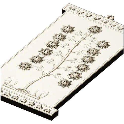 Decorative Tree Panel - STL 3D model for CNC carving