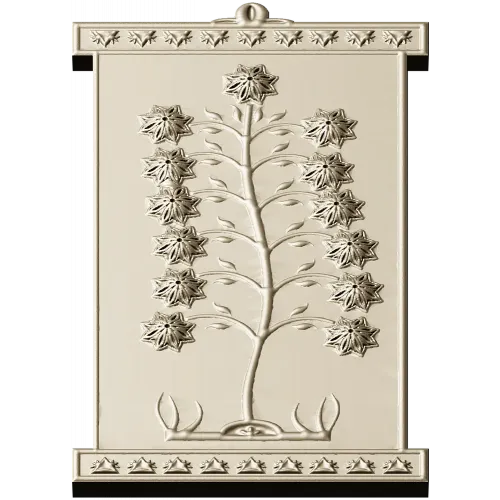 Decorative Tree Panel - STL 3D model for CNC carving