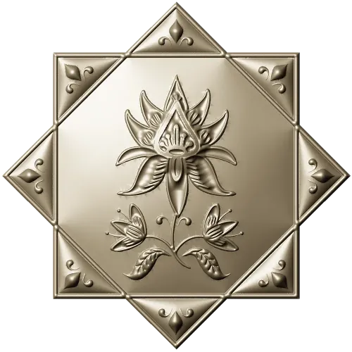 Lotus Star Rosette - STL 3D model for CNC routing