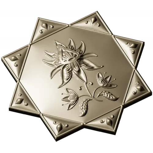 Lotus Star Rosette - STL 3D model for CNC routing