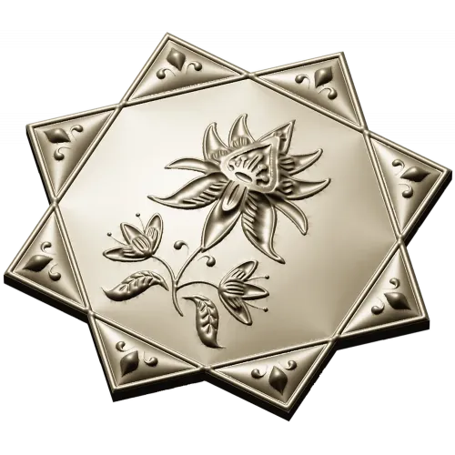 Lotus Star Rosette - STL 3D model for CNC routing