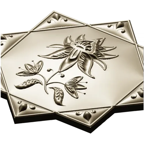 Lotus Star Rosette - STL 3D model for CNC routing