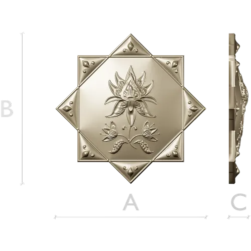 Lotus Star Rosette - STL 3D model for CNC routing