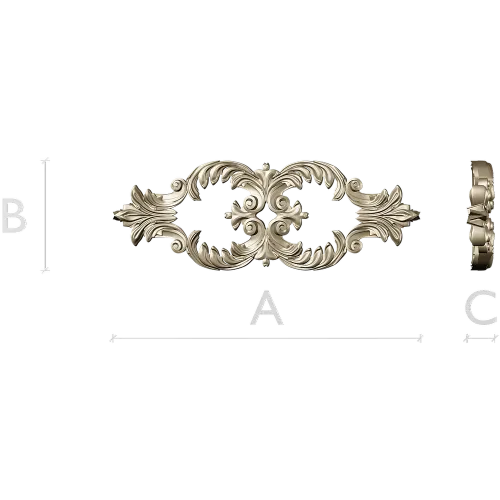 Ornate Acanthus Centerpiece - STL 3D model for CNC milling