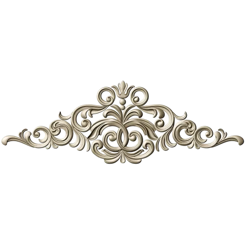 Royal Baroque Crest - STL 3D model for CNC