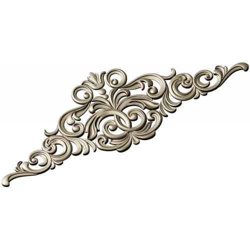 Royal Baroque Crest - STL 3D model for CNC