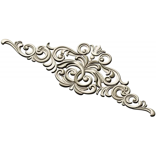 Royal Baroque Crest - STL 3D model for CNC