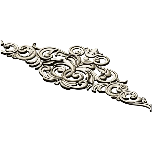 Royal Baroque Crest - STL 3D model for CNC