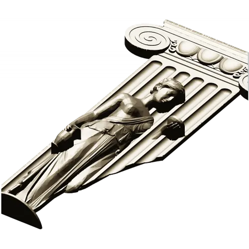 Ionic Caryatid Pilaster STL for CNC Carving
