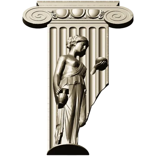 Ionic Caryatid Pilaster STL for CNC Carving