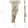 Ionic Caryatid Pilaster STL for CNC Carving