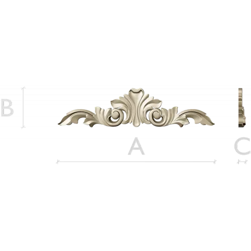 Acanthus Crest Decorative STL for CNC