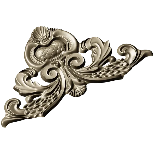 Baroque Acanthus Crest STL for CNC