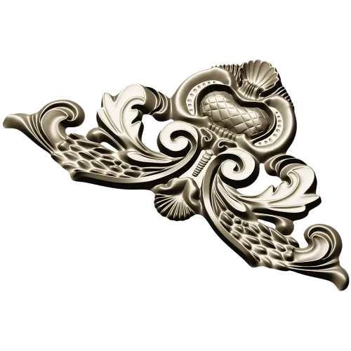 Baroque Acanthus Crest STL for CNC