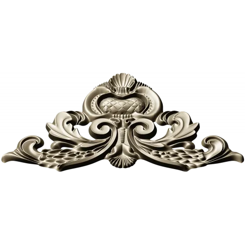 Baroque Acanthus Crest STL for CNC