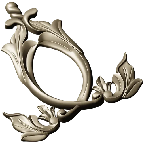 Aureate Acanthus Cartouche - STL 3D model for CNC