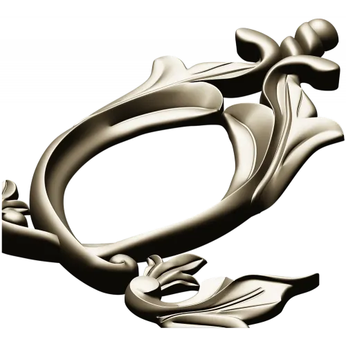 Aureate Acanthus Cartouche - STL 3D model for CNC