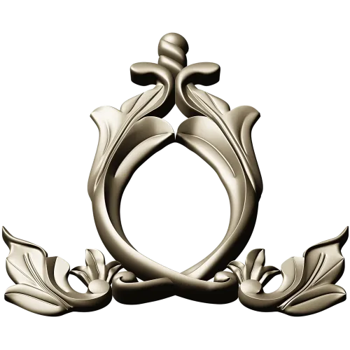 Aureate Acanthus Cartouche - STL 3D model for CNC