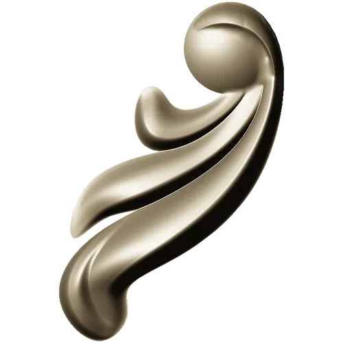 Acanthus Corner Ornament STL - High-Relief 3D Model for CNC
