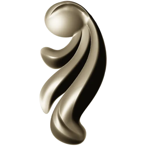 Acanthus Corner Ornament STL - High-Relief 3D Model for CNC