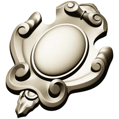 Regal Oval Cartouche - STL 3D model for CNC carving
